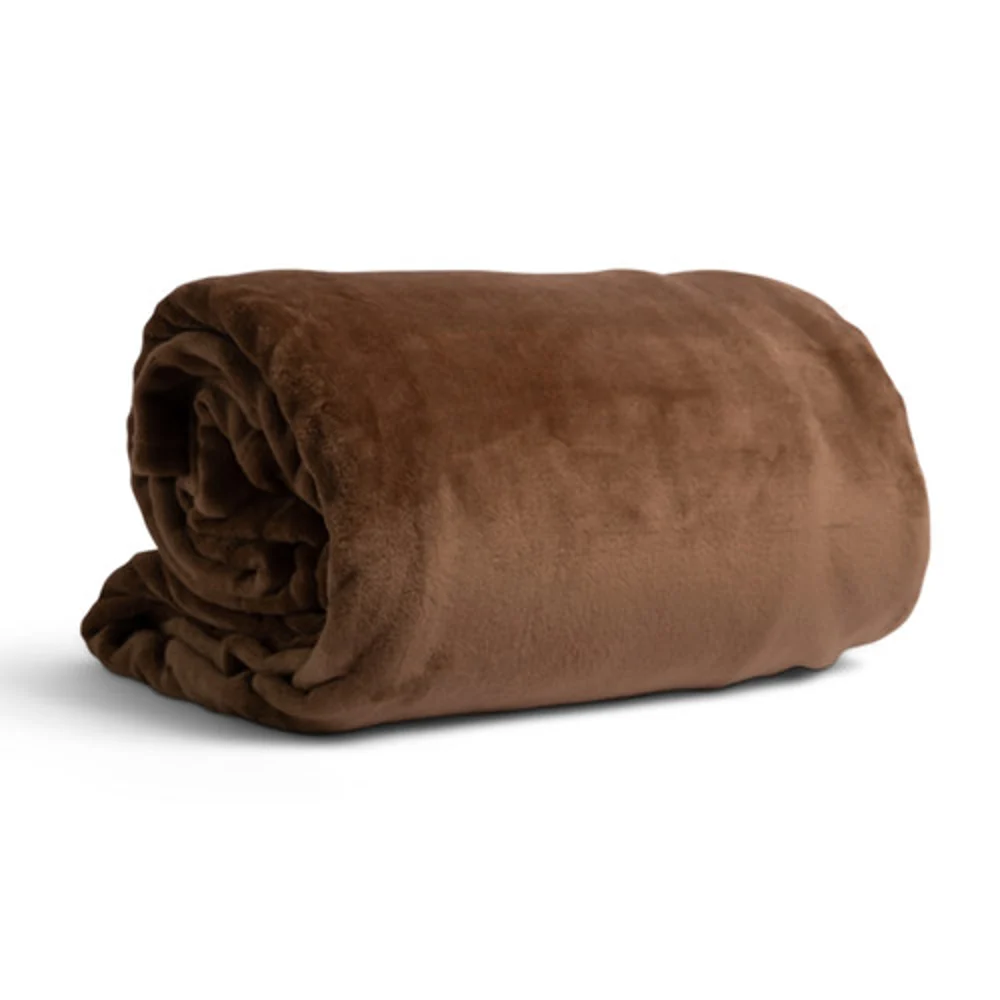 Suite Rest Supersoft Blanket, Full, 72" X 90", Cocoa Brown