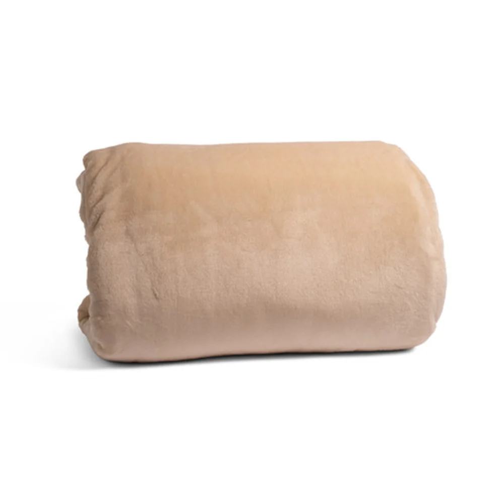 Suite Rest Supersoft Blanket, Queen, 90" X 90" Ivory Beige thumbnail 2
