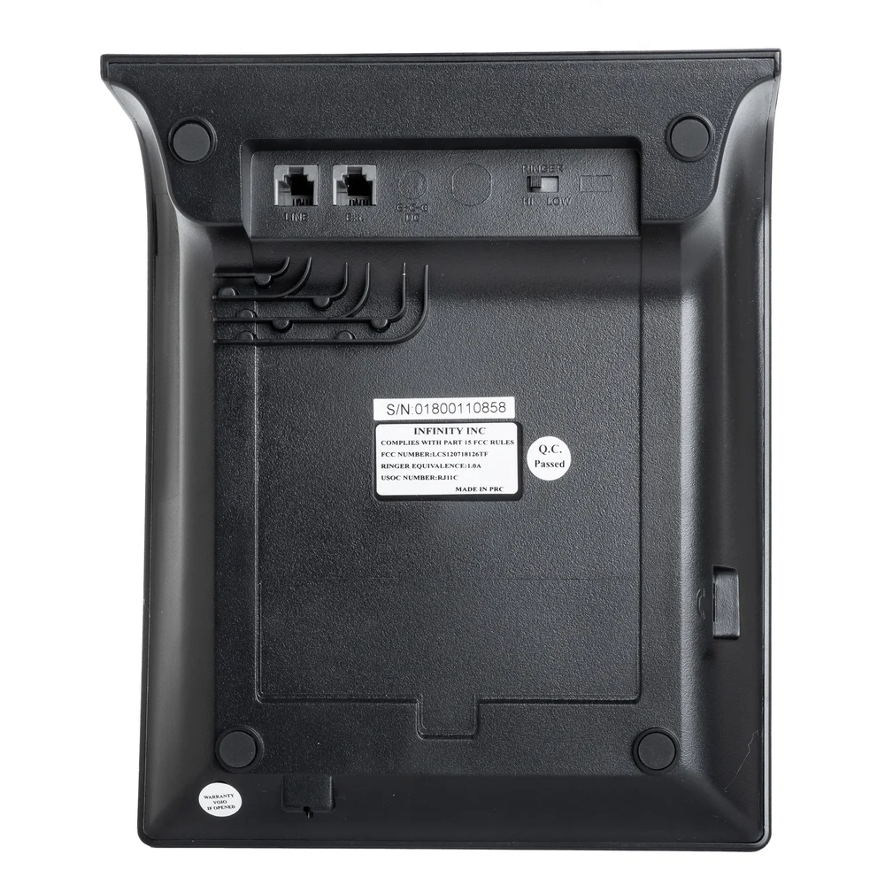 Hotelo Executive Single Line Phone with Speaker and Message Waiting Light,  Black Color. thumbnail 4