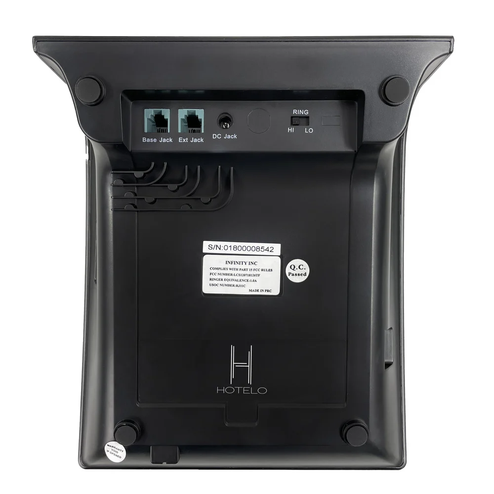 Hotelo Executive Single Line Phone with Message Waiting Light, Black Color thumbnail 5