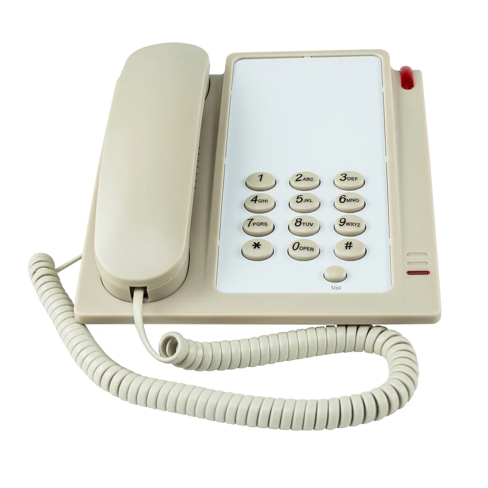 Hotelo Executive Single Line Phone with Message Waiting Light, Ash Color thumbnail 2