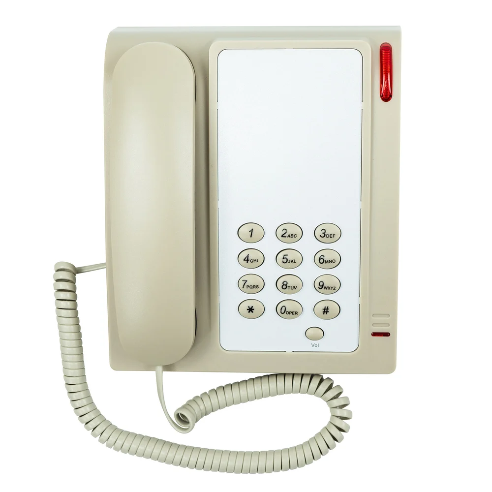 Hotelo Executive Single Line Phone with Message Waiting Light, Ash Color thumbnail 3