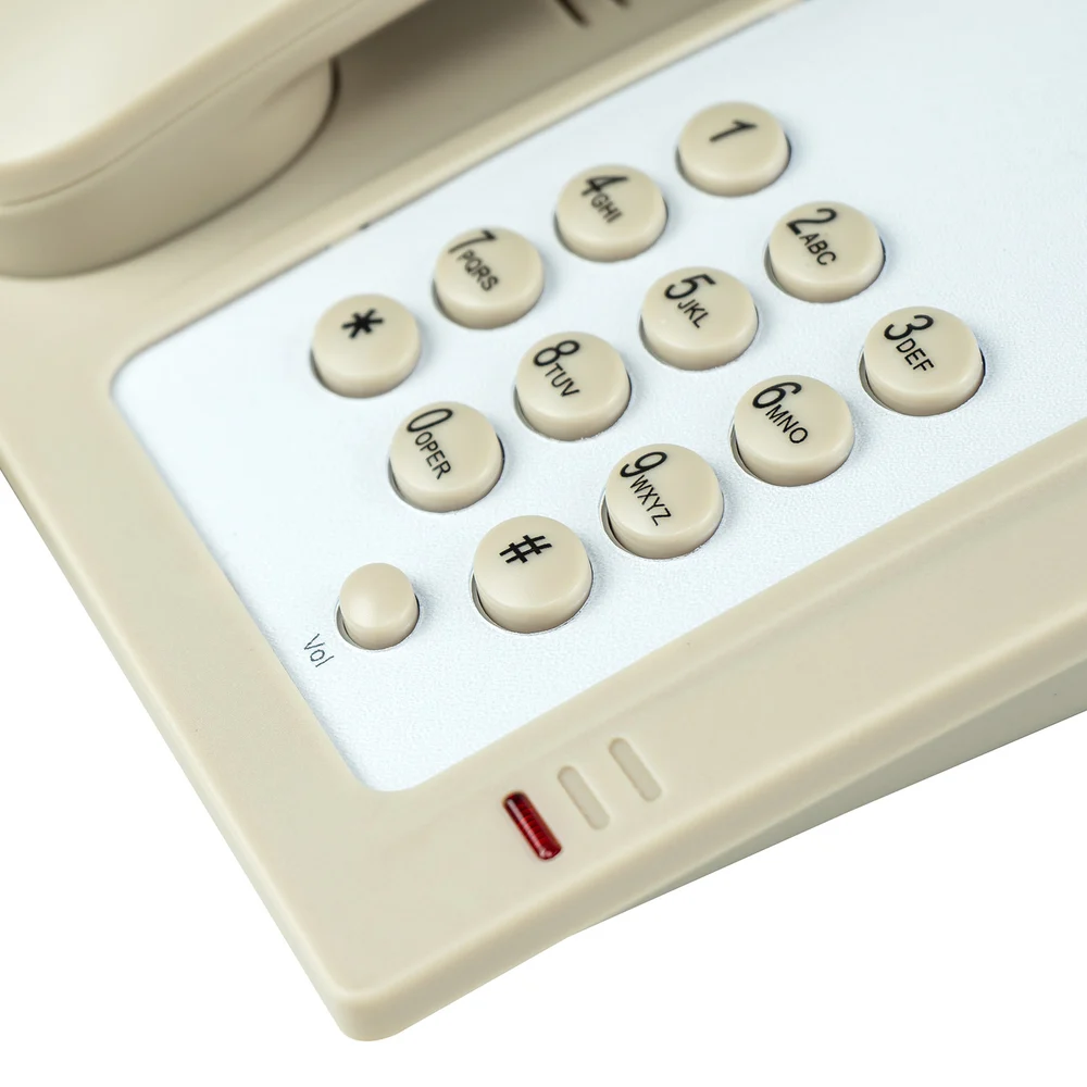 Hotelo Executive Single Line Phone with Message Waiting Light, Ash Color thumbnail 4