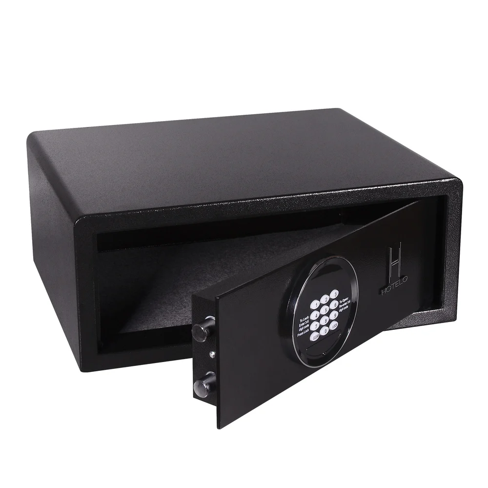 Hotelo Shelf Safe, 19.5"L X 15.625"W X 8"H, Black thumbnail 2
