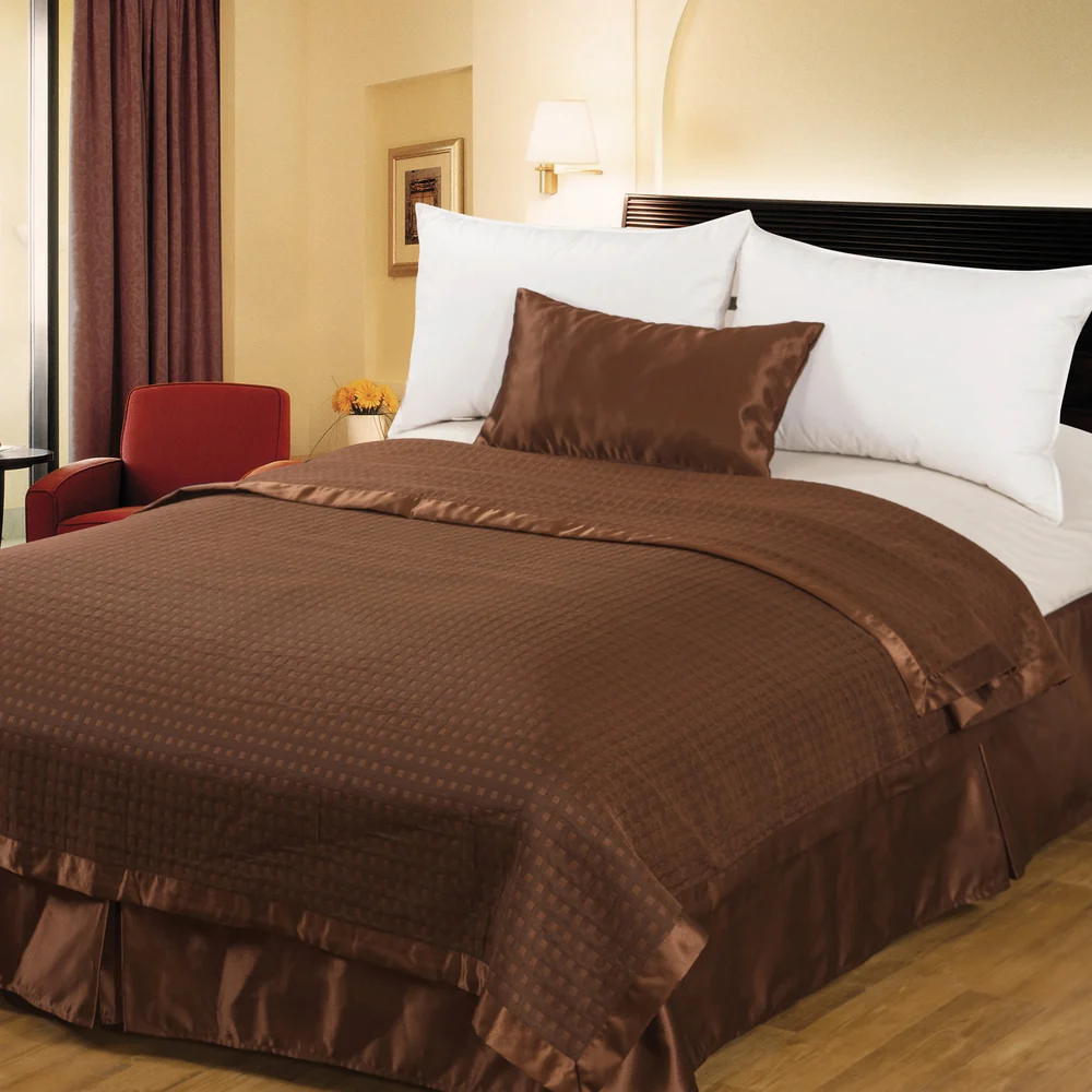 Lux Bed Skirt, 14" Drop, Full XL, Chocolate