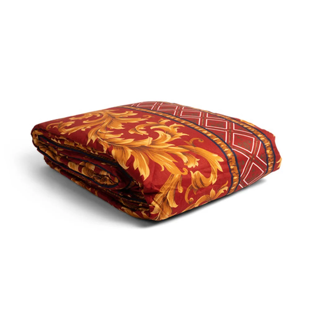 Retro Majestic Burgundy Quilted Bedspread, Full, 96" x 116"