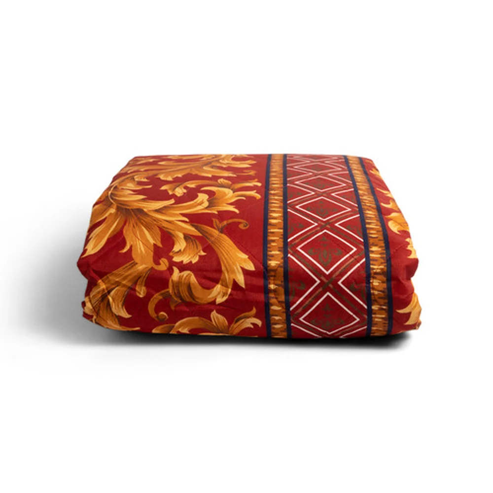 Retro Majestic Burgundy Quilted Bedspread, Full, 96" x 116" thumbnail 2