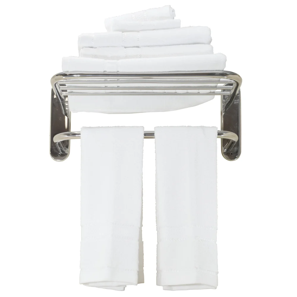 BathSmart Towel Shelf with Towel Bar, 18" Wide Stainless Steel Wall-Mounted thumbnail 3