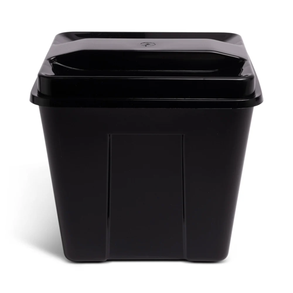 Ice Bucket, Square, Black, 3Qt, 6.75" x 6.75" x 5", 72/Case