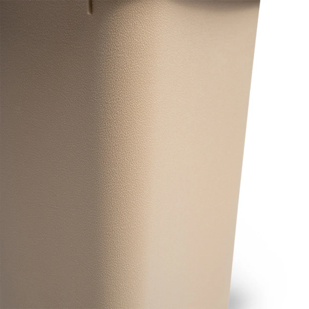 Wastebasket, 8 Qt., 9.75" x 7.25" x 10.25", Beige thumbnail 3