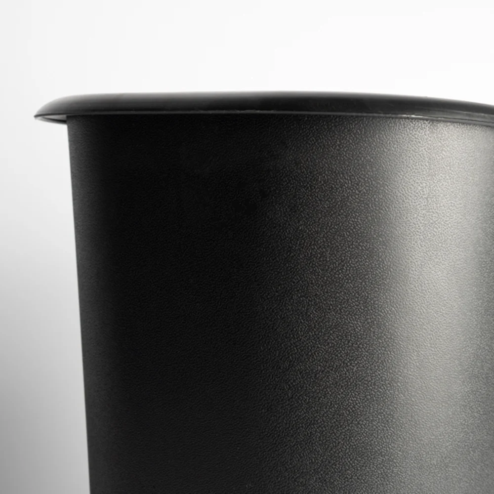 Wastebasket, 14 Qt., 11.5" x 8" x 12", Black thumbnail 4