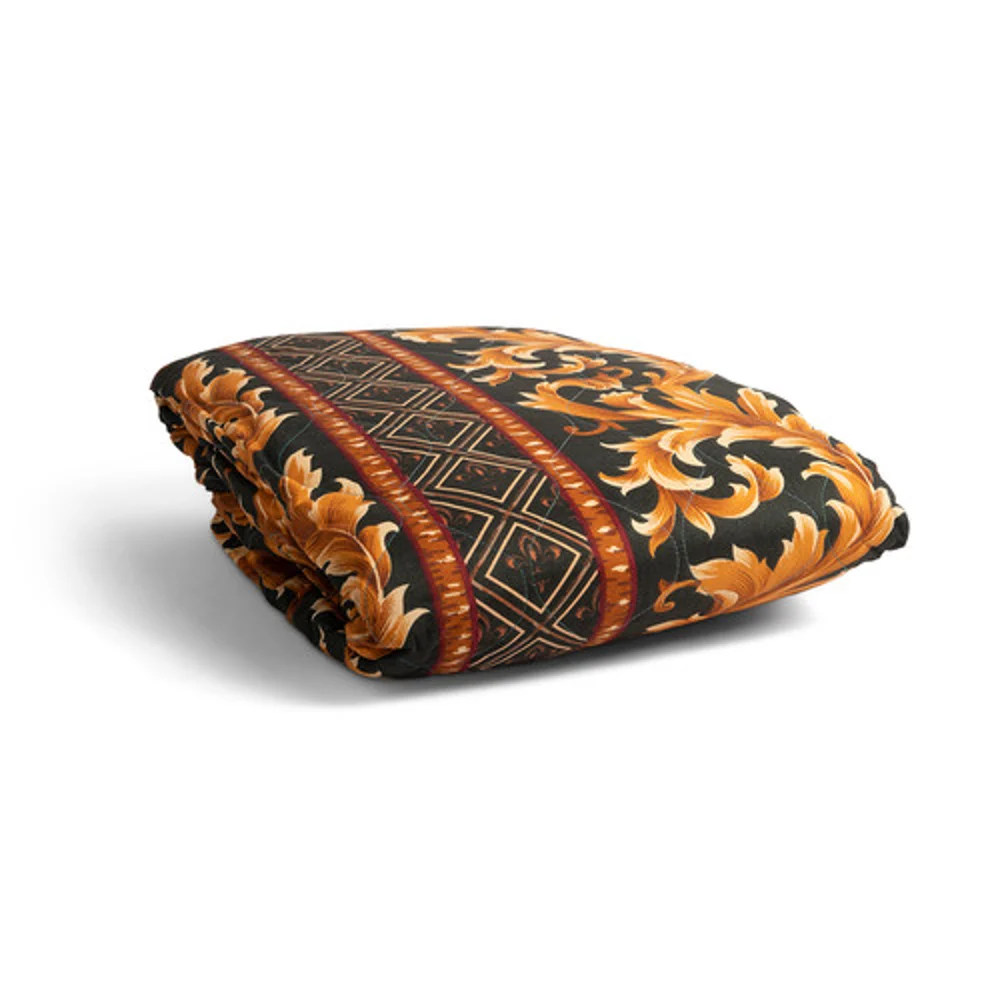 Retro Tropic Green Quilted Bedspread, Full, 96" x 116"