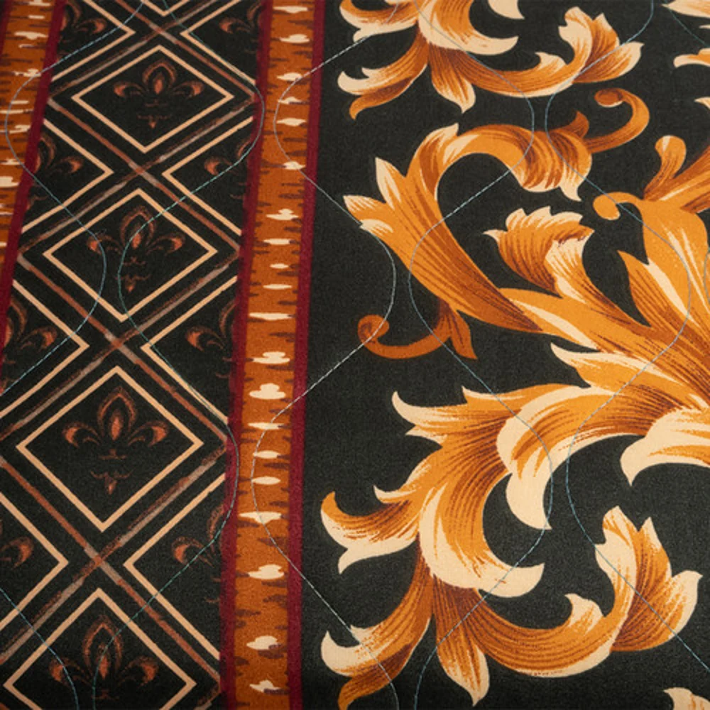 Retro Tropic Green Quilted Bedspread, Full, 96" x 116" thumbnail 3