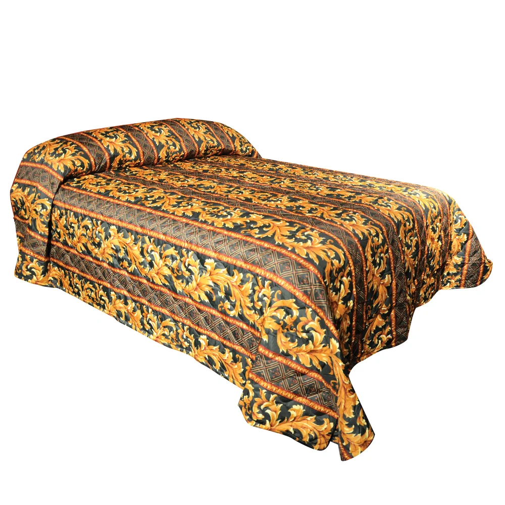 Retro Tropic Green Quilted Bedspread, Full, 96" x 116" thumbnail 4