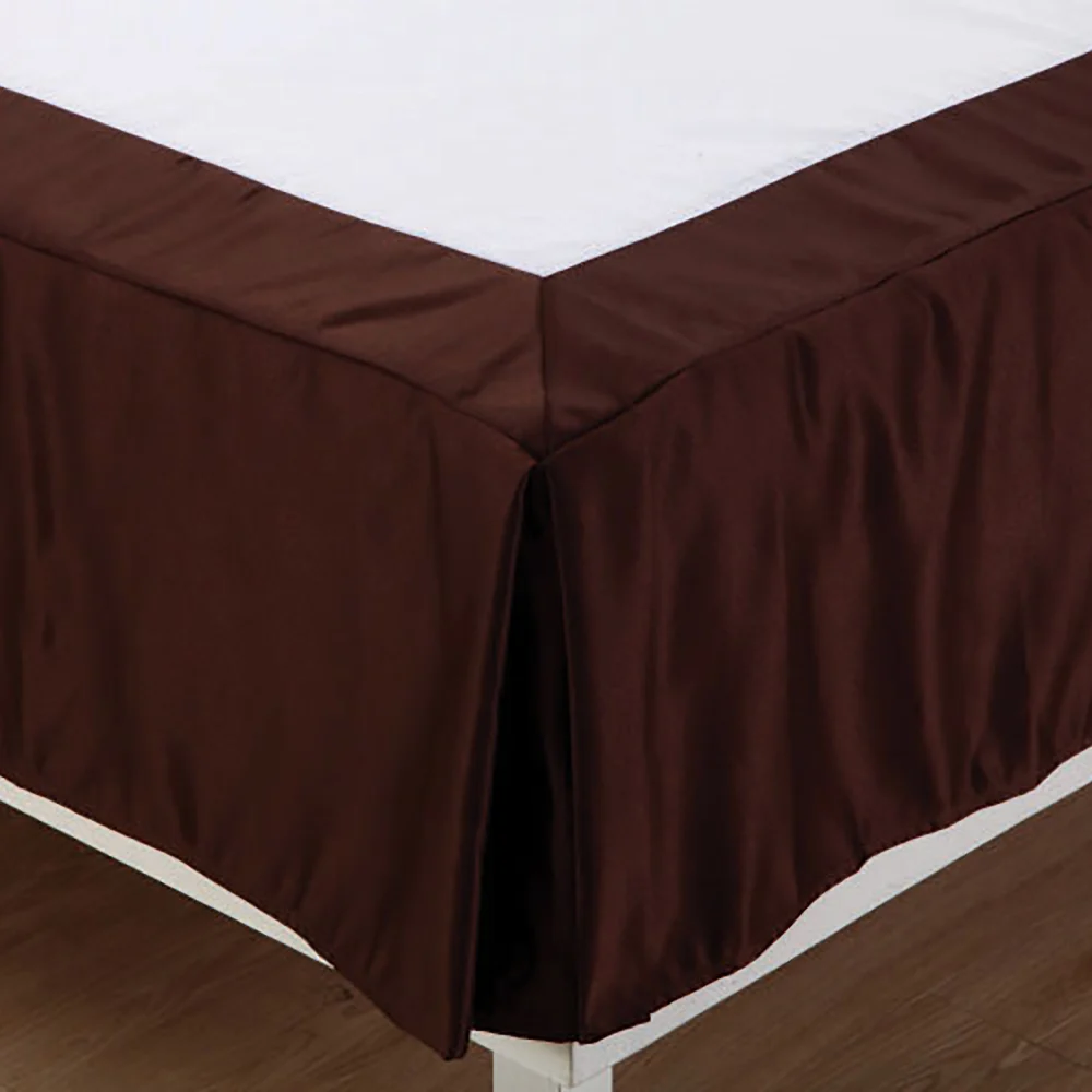 Lux Bed Skirt, 14" Drop, Queen, Chocolate thumbnail 3