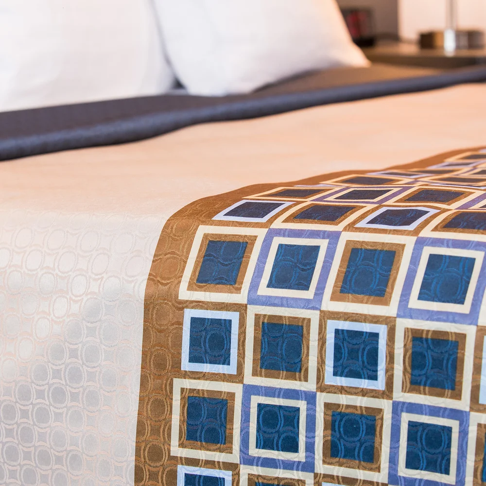 Imperial Reversable Coverlet, Queen 90"x96" Creamy Blue thumbnail 2