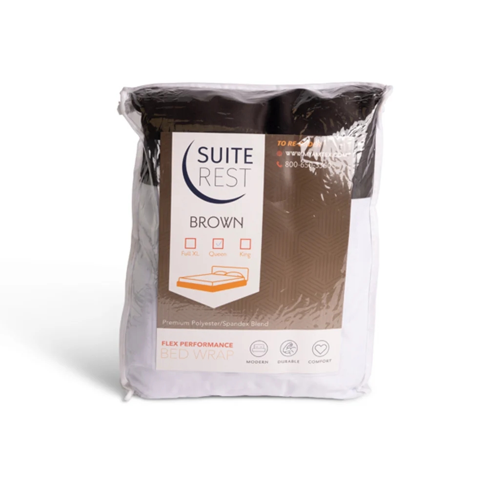 Suite Rest Flex Box Spring Cover, Queen, Brown