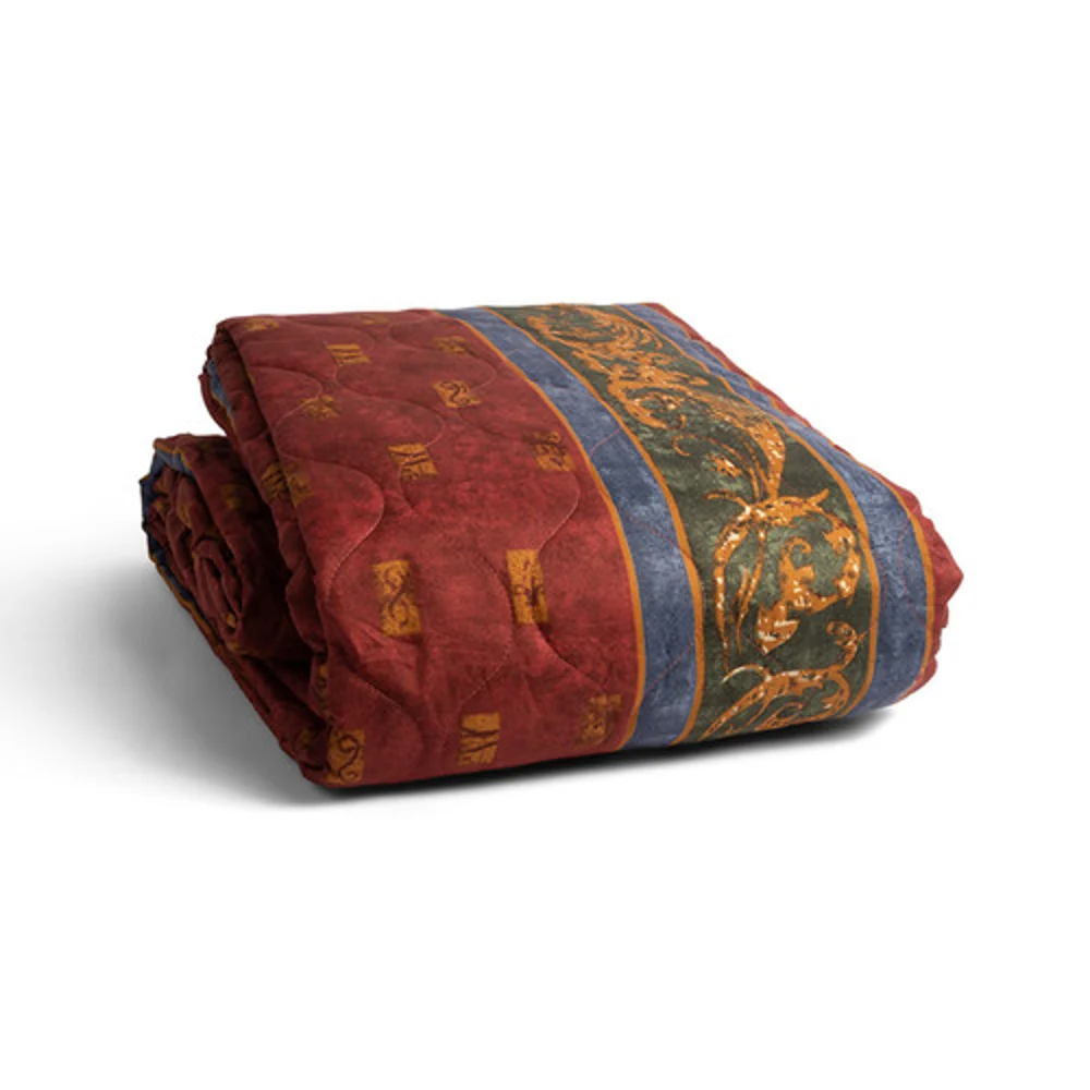 Retro Aruba Blue Quilted Bedspread, Full, 96" x 116"