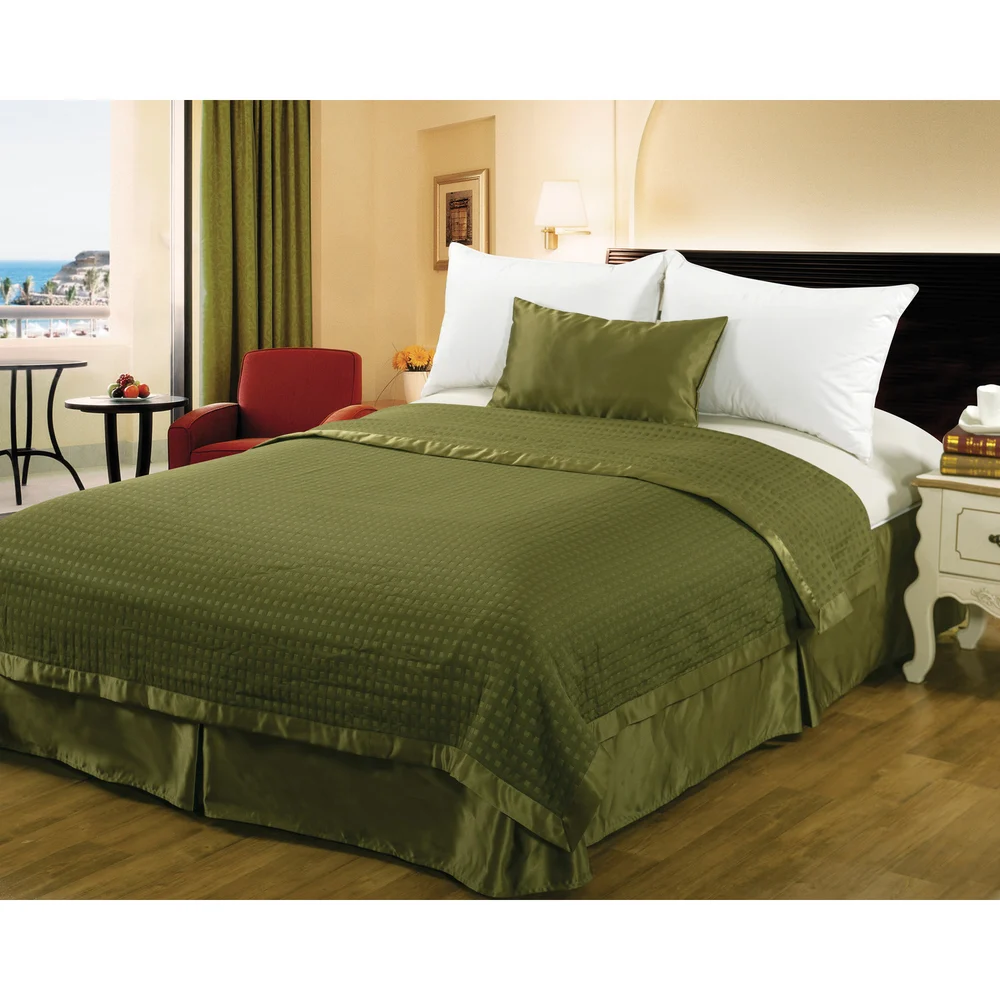 Lux Reversible Coverlet, Full XL 84"x96" Kiwi thumbnail 2