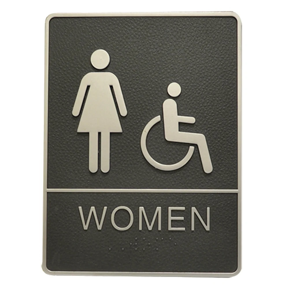 Handicap Women Rstm Sign Braille 6X8X7
