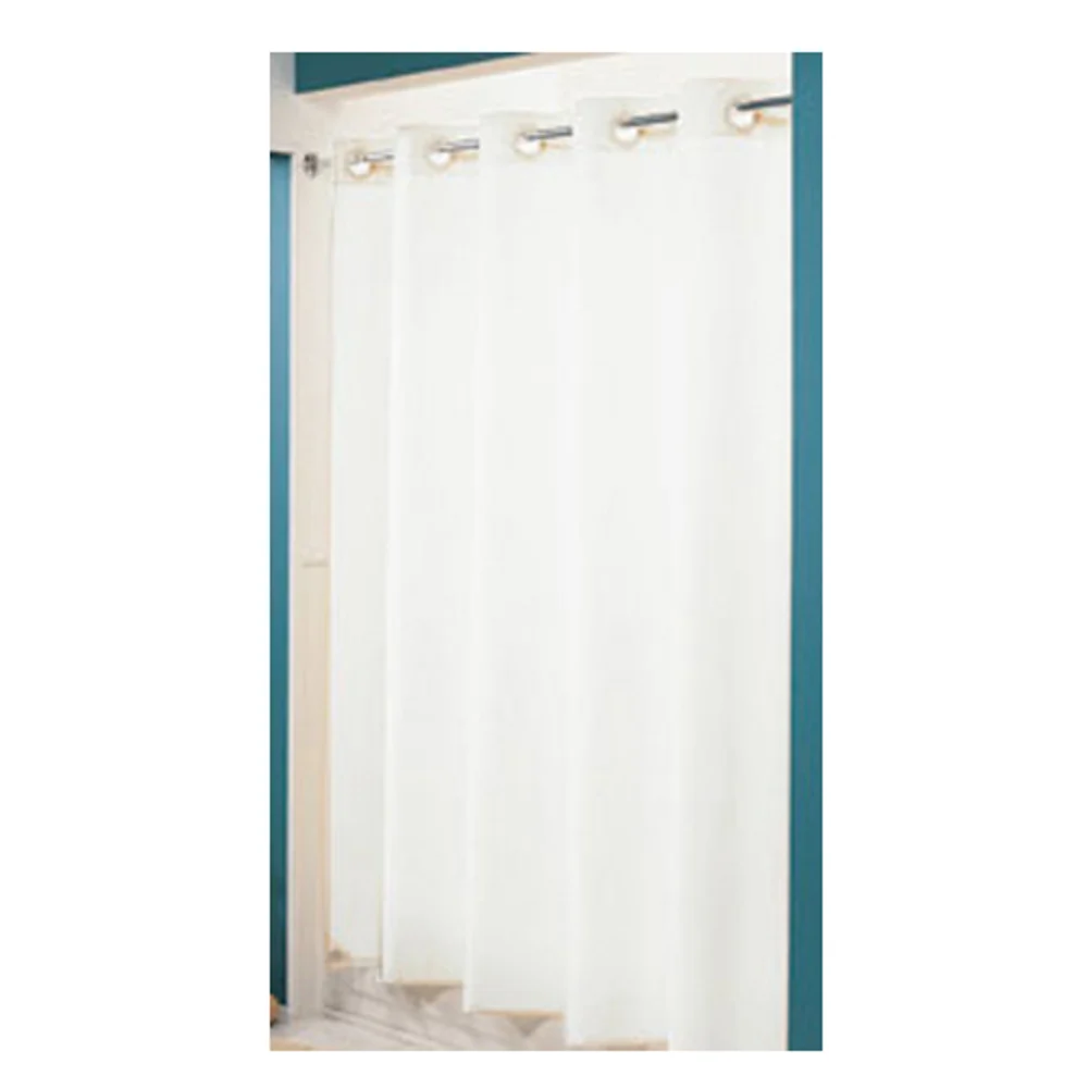 Hookless Shower Curtain, Plain Weave, No-Window, No Liner 71" x 77", Beige