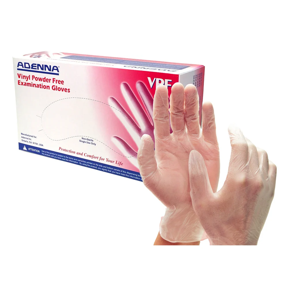 VPF Vinyl Exam Gloves, Clear, Size Small