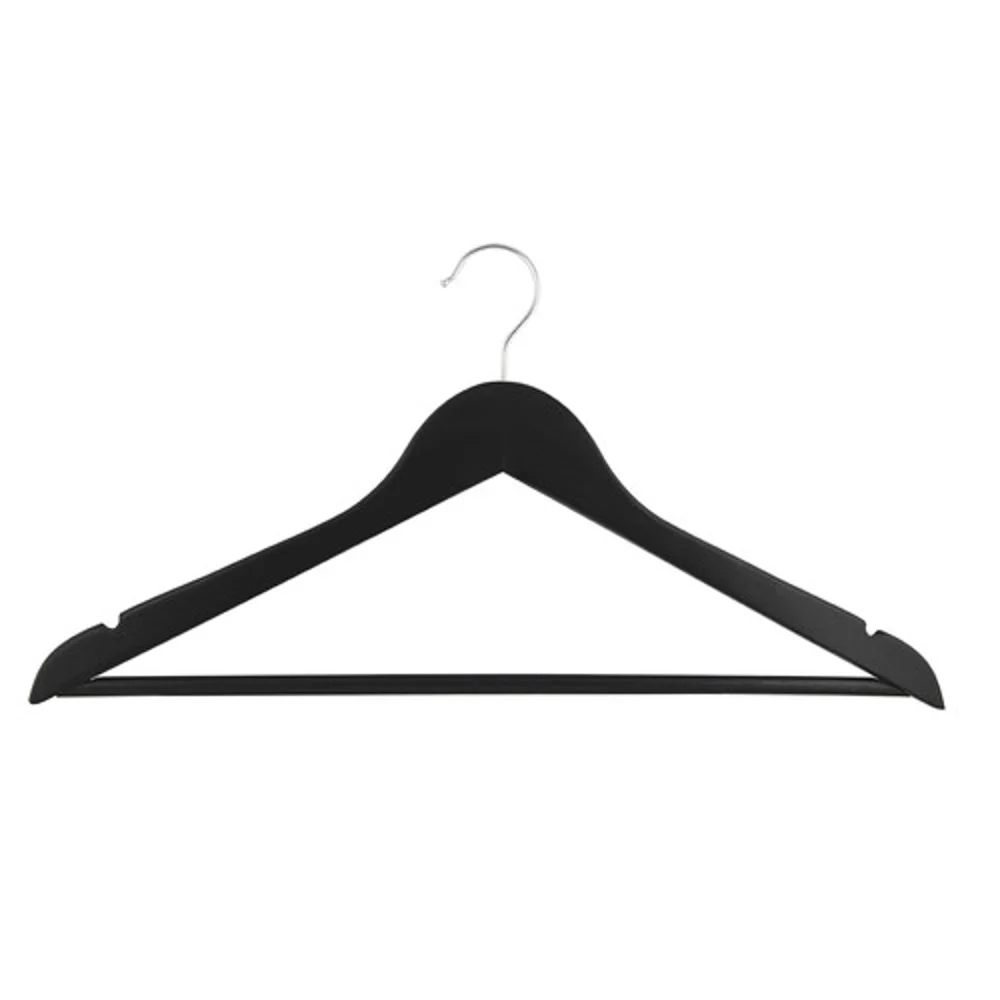 Registry Men’s Hanger, Open Hook, 17.7" x 0.5" Thick, Black, 100/Cs