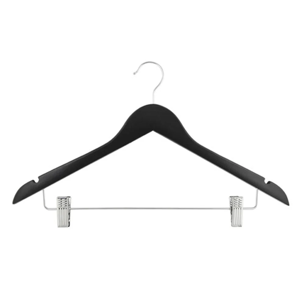 Registry Women’s Hanger, Open Hook, 17.7" x 0.5" Thick, Black, 100/Cs