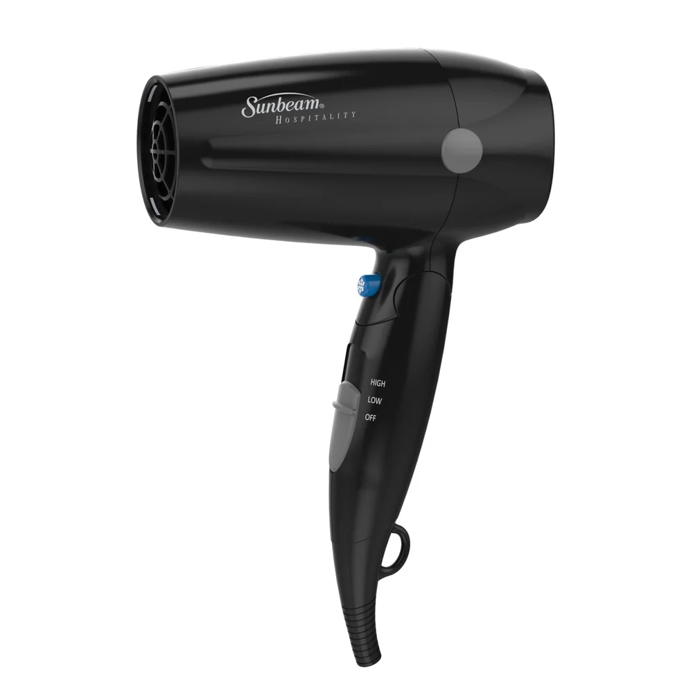 Sunbeam Foldable Hair Dryer, 1875 Watts, Black