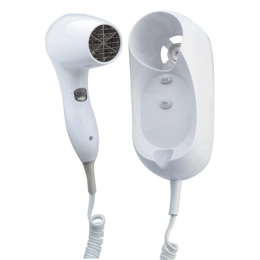 Sunbeam Greensense Wall Mount Hairdryer 1200-1500 Watts, White