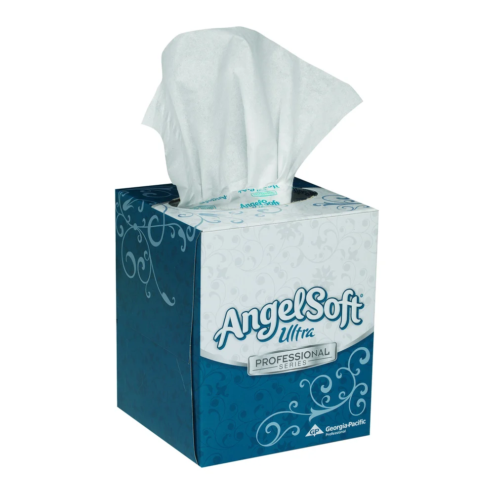 Angel Soft® Ultra Professional Series Premium 2-Ply Facial Tissue By GP Pro, Cube Box, 36 Boxes Per Case