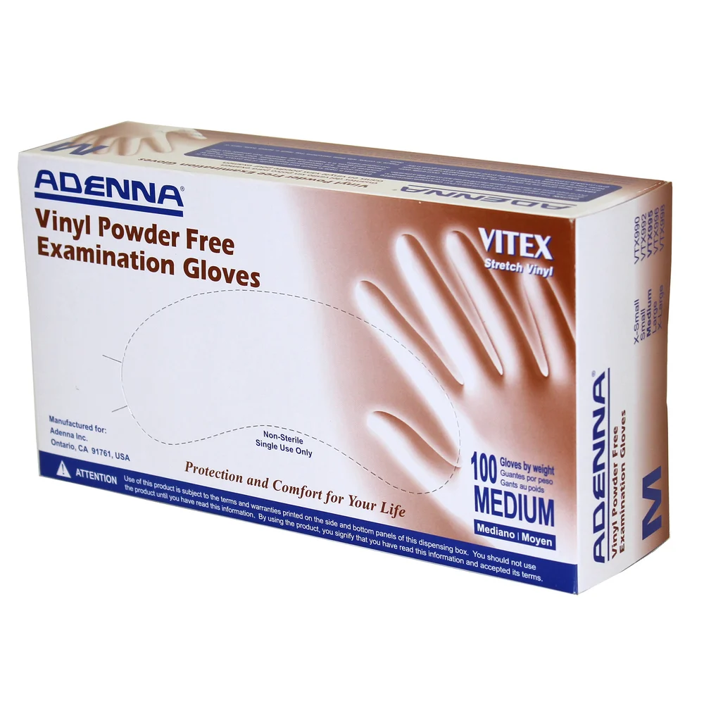 Vitex Powder-Free Vinyl Gloves 4-Mil Med