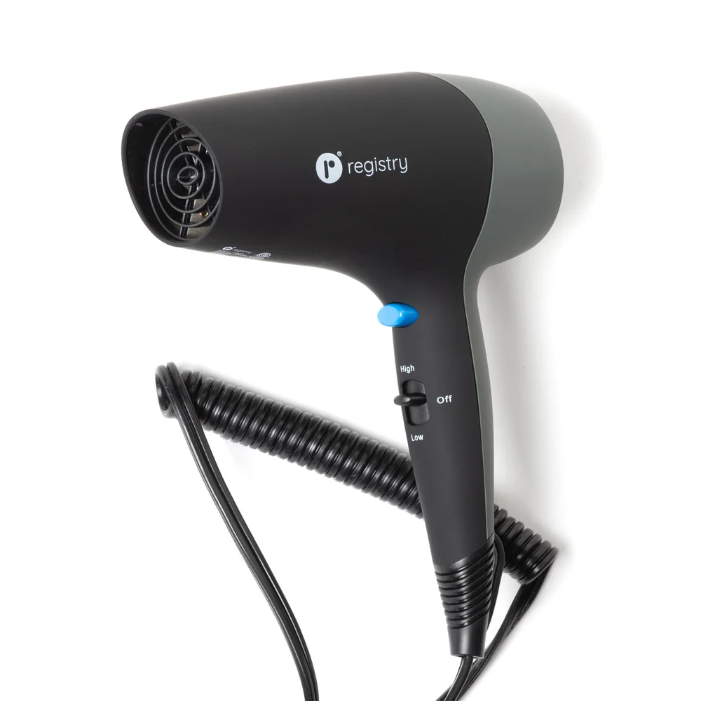 Registry Dual Wattage 1275W/1875W Wall Mount Hair Dryer with Light, Black Color. thumbnail 3