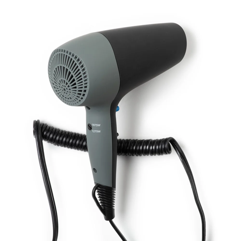 Registry Dual Wattage 1275W/1875W Wall Mount Hair Dryer with Light, Black Color. thumbnail 4