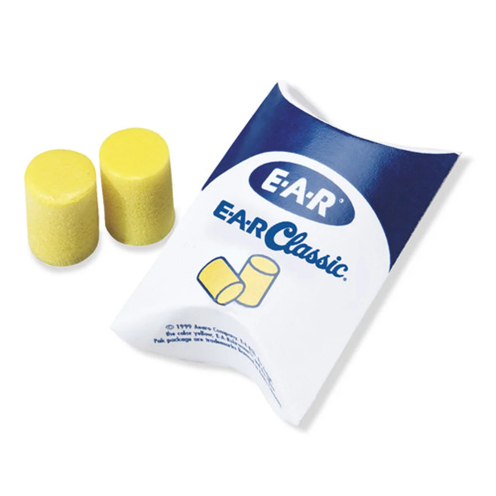 3M™ E-A-R™ Classic™ Earplugs, Uncorded, Pillow Pack, 200 Pair/Pack