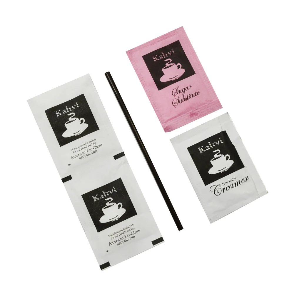 Kahvi Economy Hot Beverage Condiment Kit With Sitrrer, 500/Case thumbnail 2