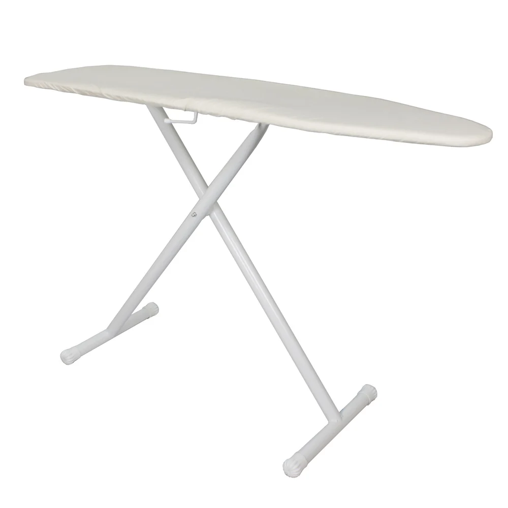 Hospitality 1 Source Premium Full Size T-Leg Ironing Board, 53" X 13", Khaki Cover With White Frame