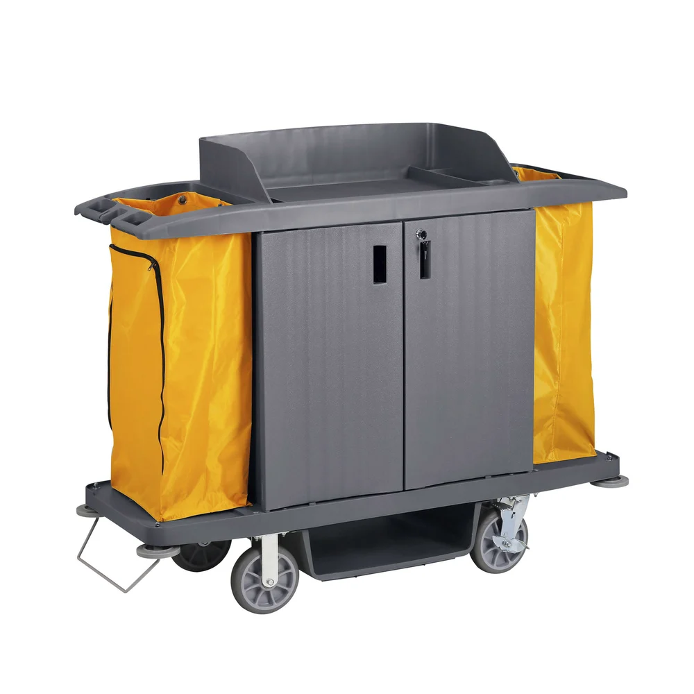 Large Maid Service Cart with Doors