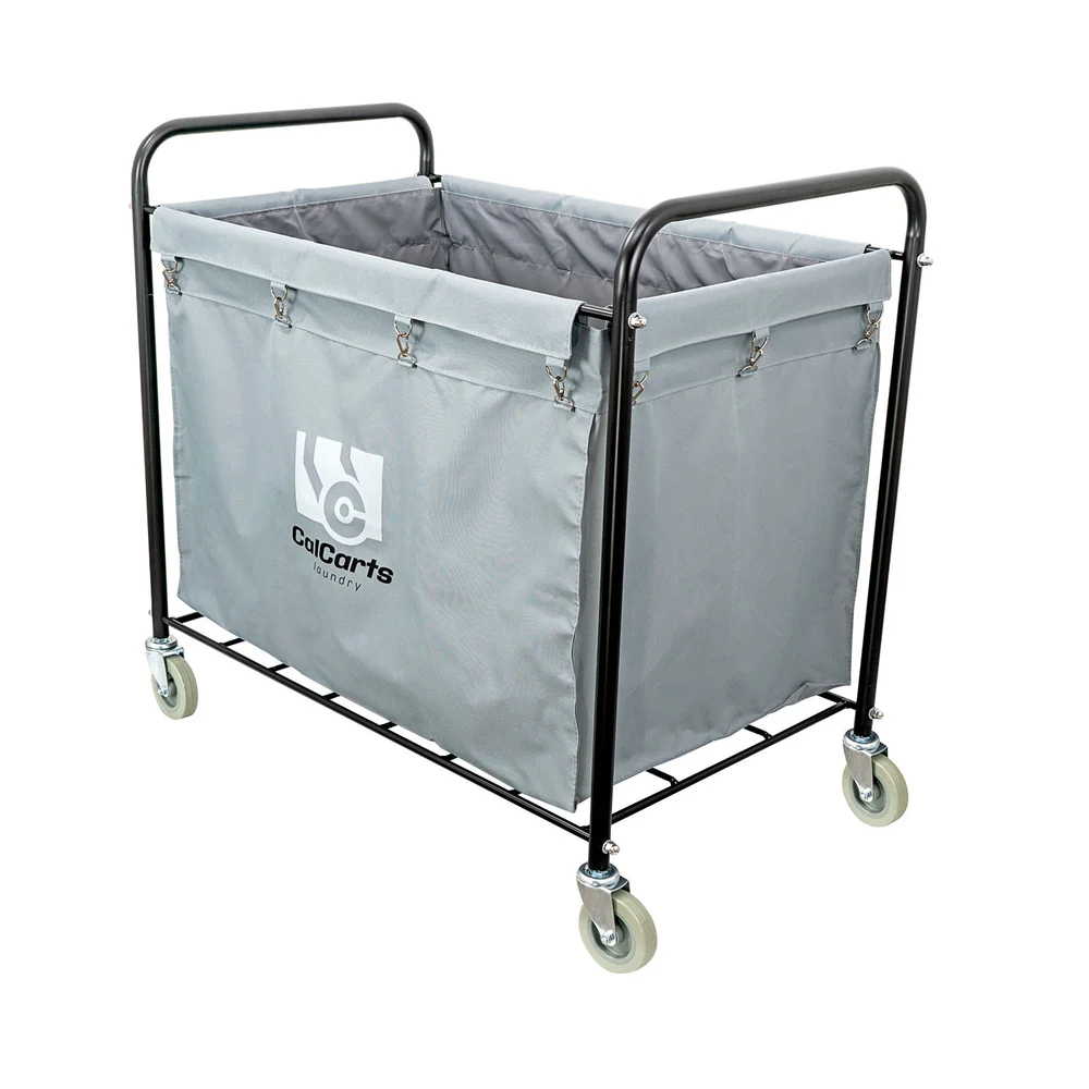 CalCarts Laundry Cart with Gray Canvas Bag, 21" W x 37" L x 35.2" H
