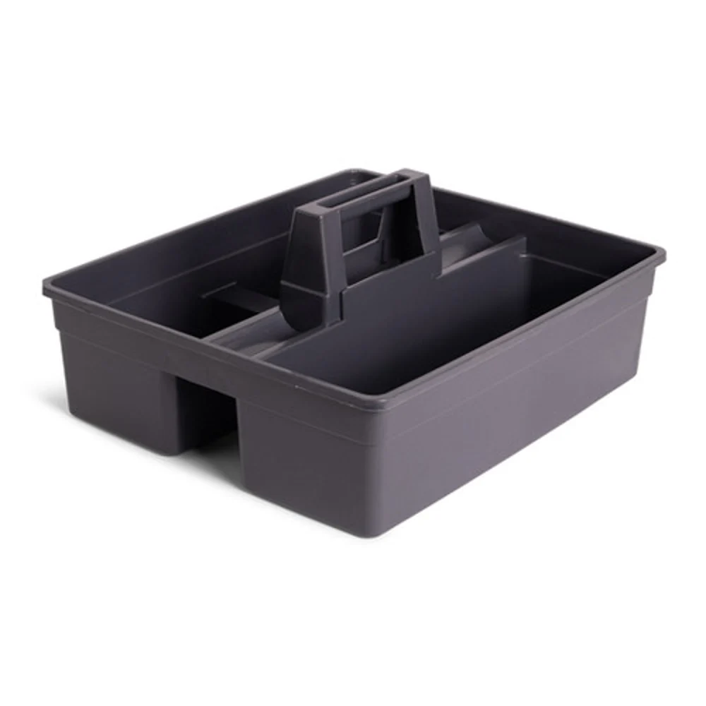 Amtex Janitorial Caddy, Gray, 15.10" W x 13.20" L x 6.75" H