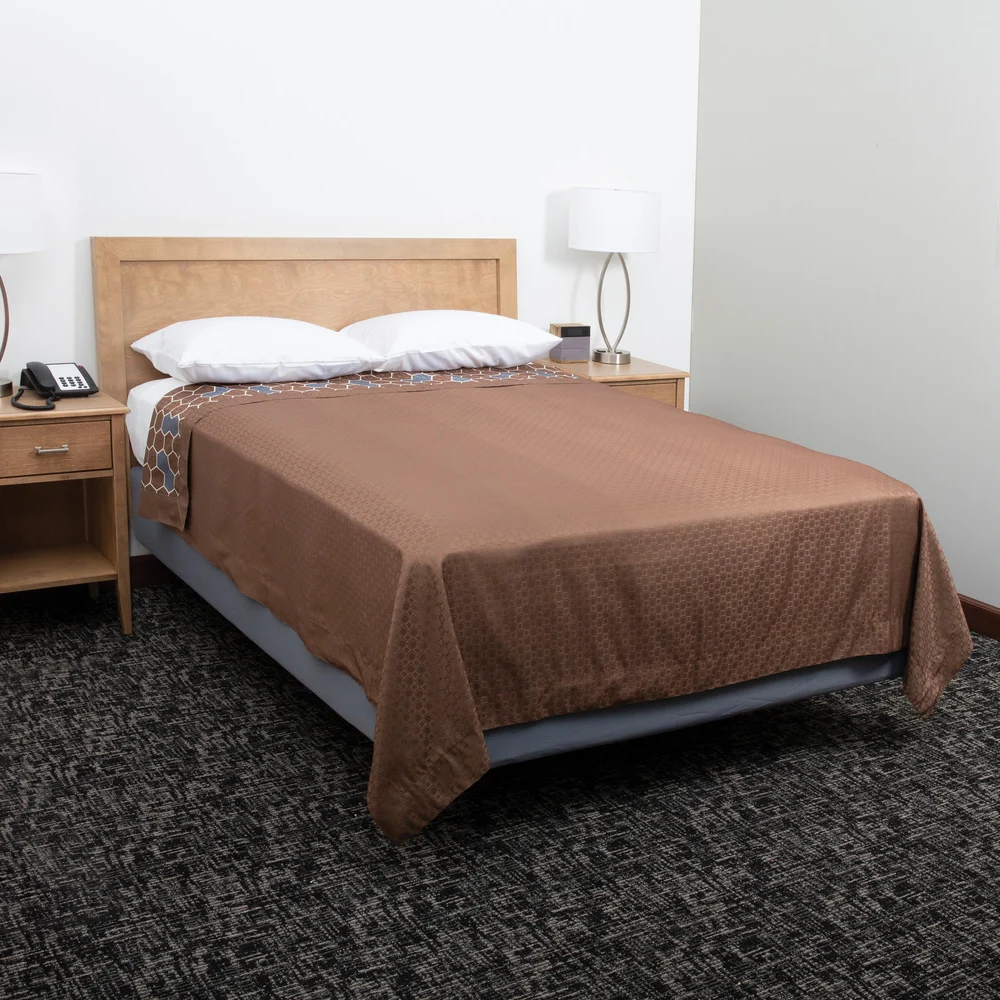 Honeycomb Reversible Coverlet, Queen 90" x 96", Rust thumbnail 3