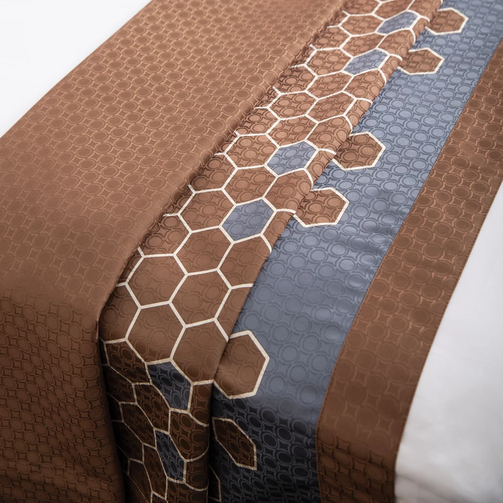Honeycomb Reversible Coverlet, Queen 90" x 96", Rust thumbnail 5