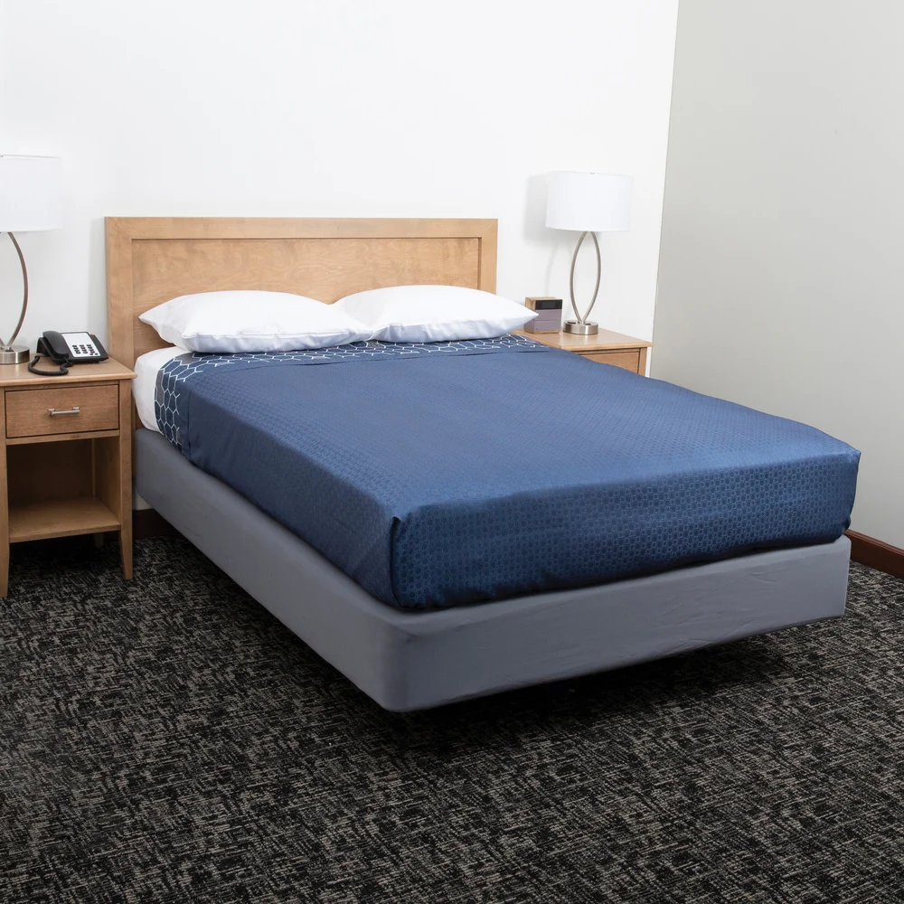 Honeycomb Reversible Coverlet, King 96" x 104", Navy thumbnail 4