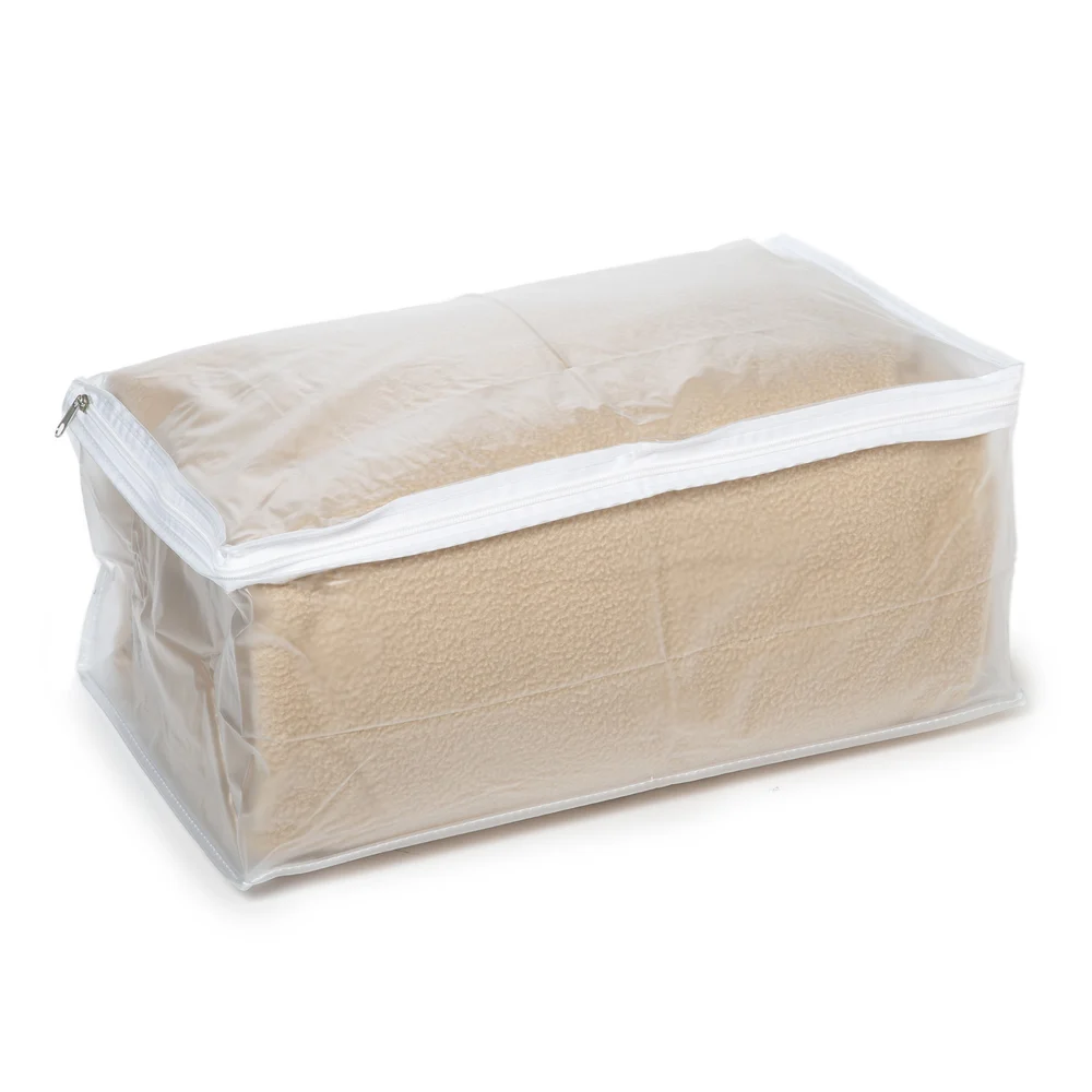 Registry Vinyl Blanket Storage Bag, White Zipper, 12" W x 8"D x 18" H