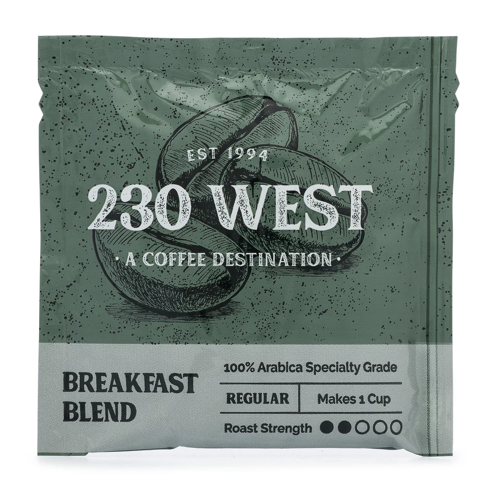 230 West Breakfast Blend 1-Cup Coffee, Regular, 200/Case
