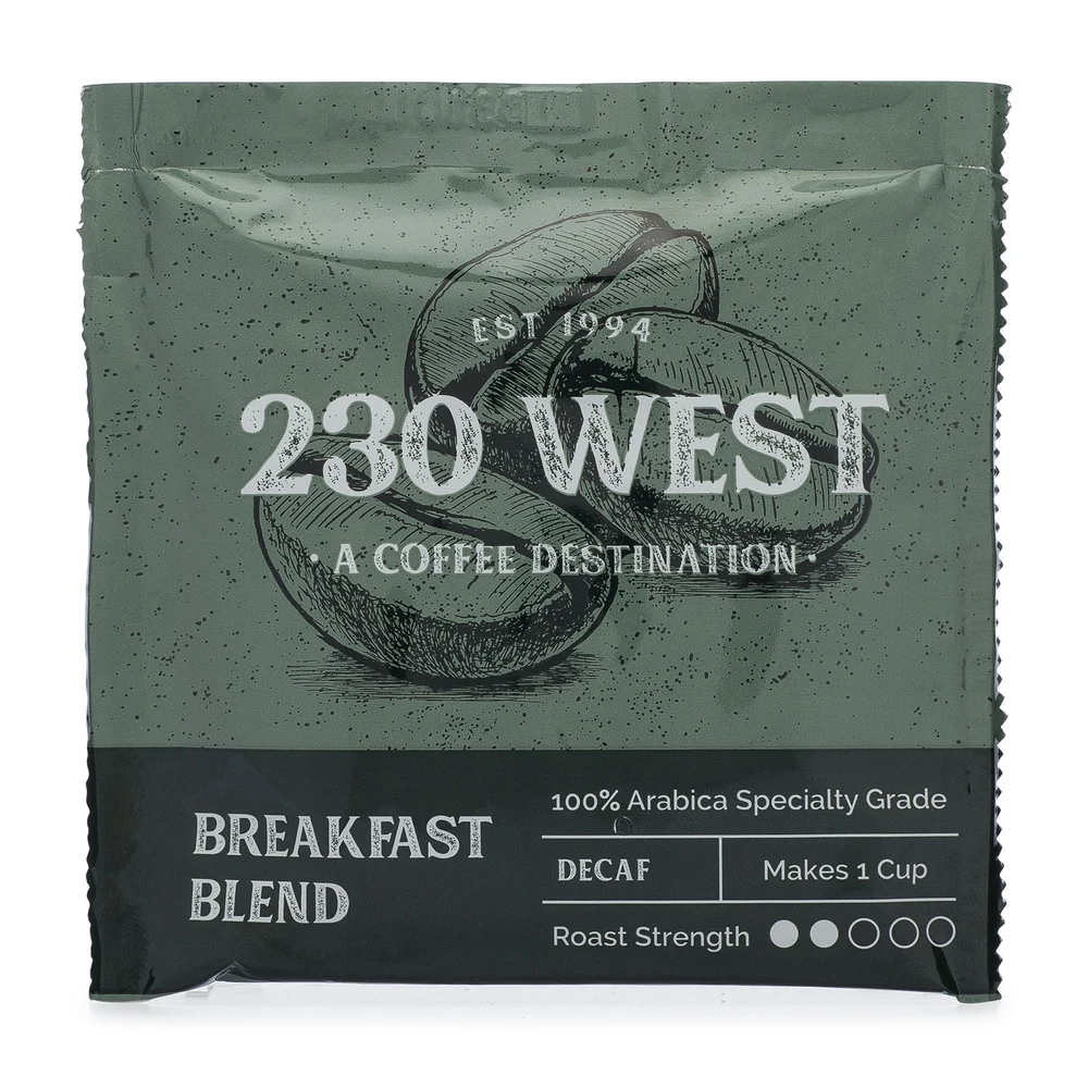 230 West Breakfast Blend, Decaf, 1-Cup