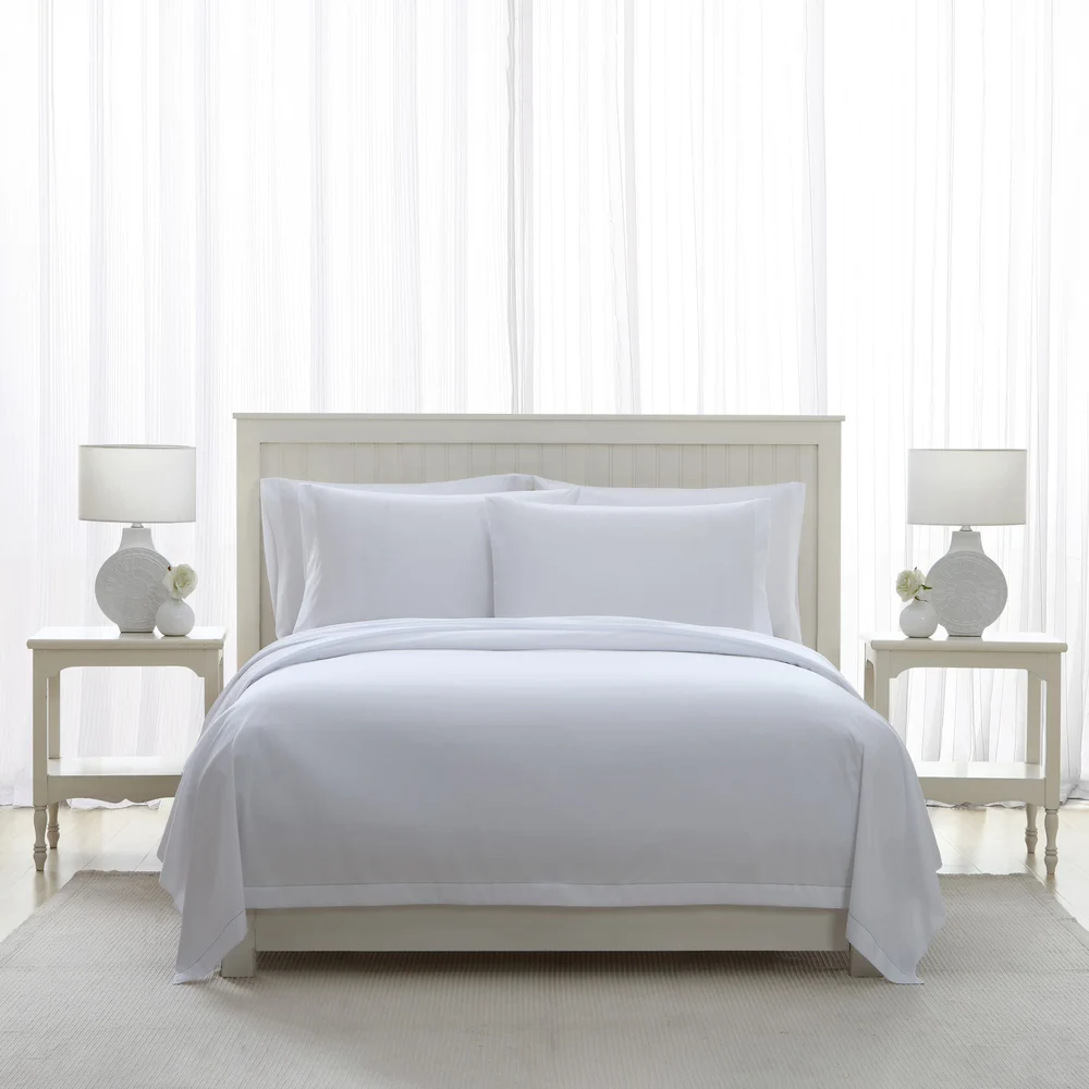 Flourish Fitted Sheet, King, 78x80x12, White thumbnail 3