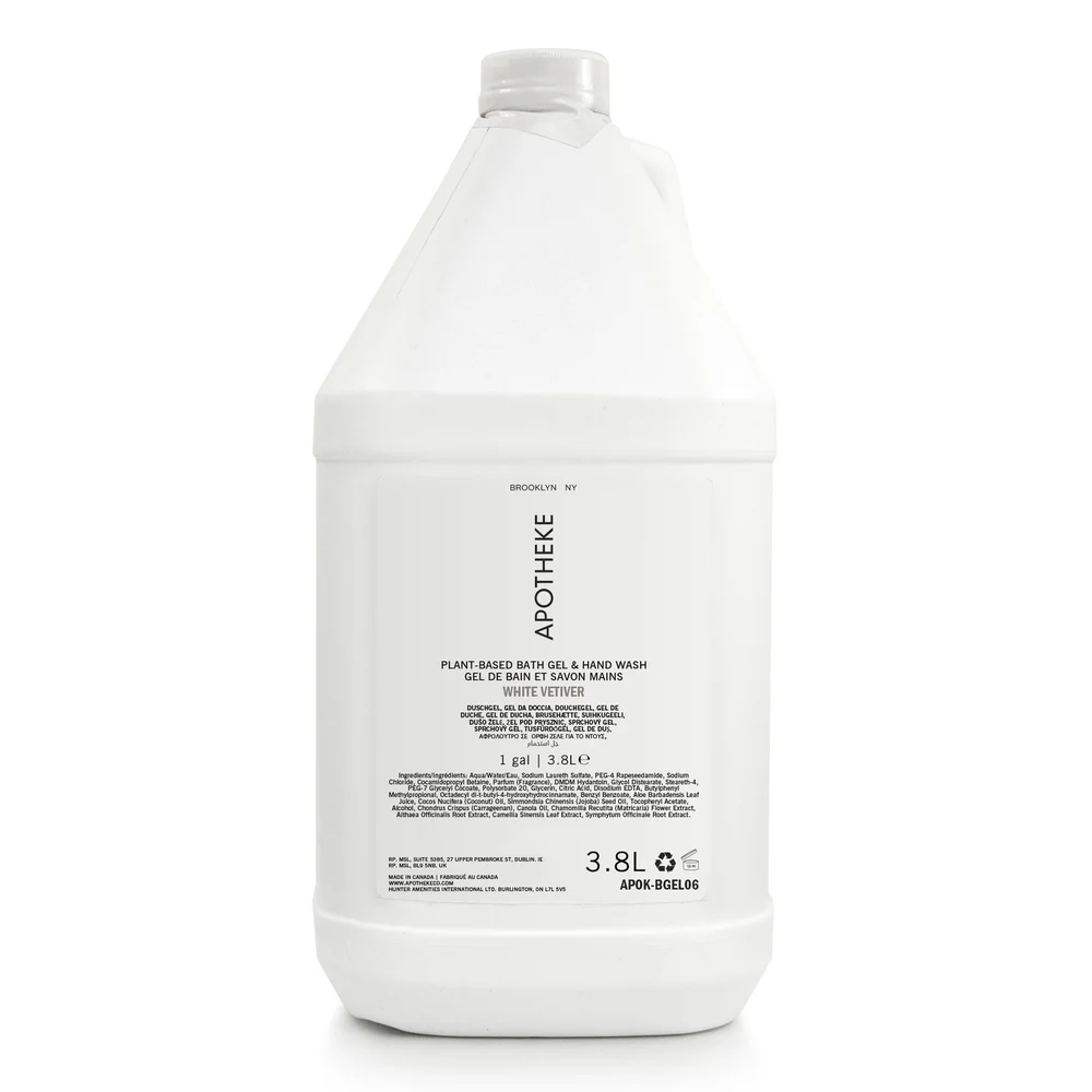 Apotheke White Vetiver Bath Gel, 1 Gallon, 4/Case