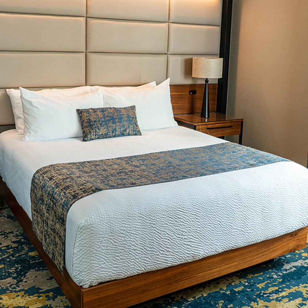 Suite Rest Escape Decorative Top Sheet, Full, 85" x 110", White