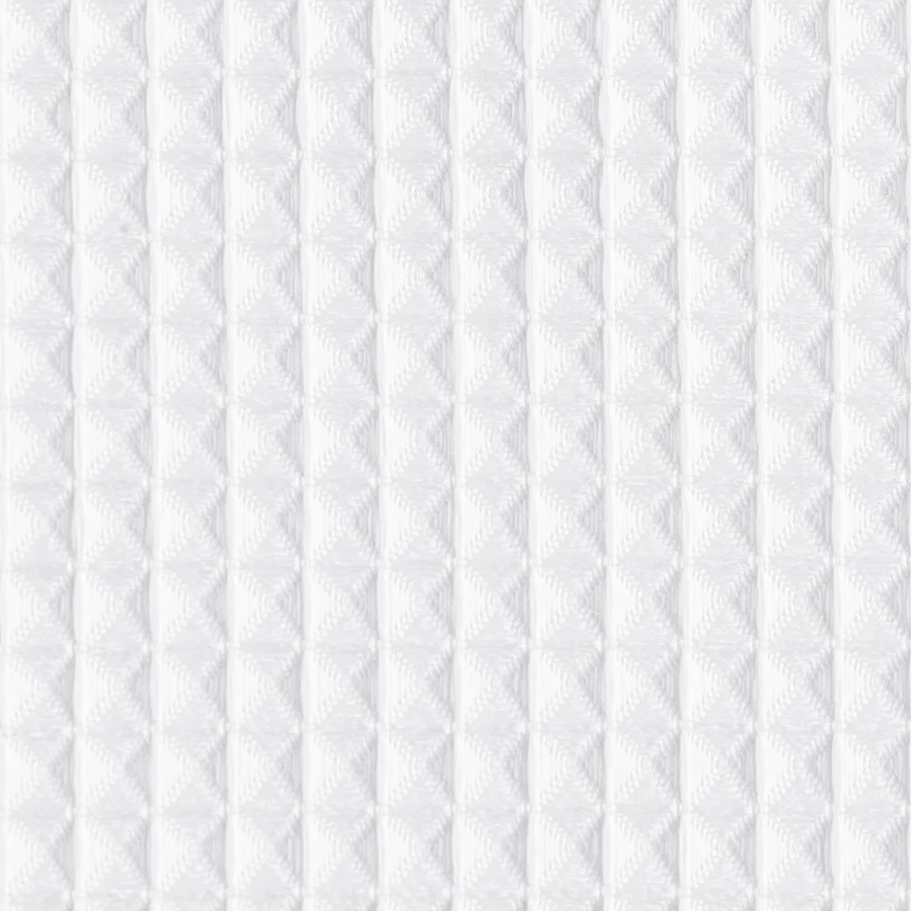 Zenna Hospitality Hooked Exto Waffle Shower Curtain, 72" x 72", White thumbnail 3
